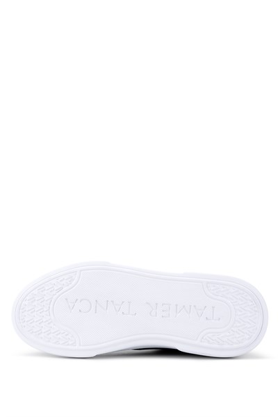 Tamer Tanca Erkek Hakiki Deri Siyah Floter Sneakers & Spor Ayakkabı
