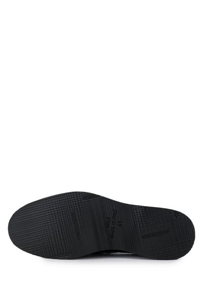 Tamer Tanca Erkek Hakiki Deri Siyah Kroko Loafer Ayakkabı