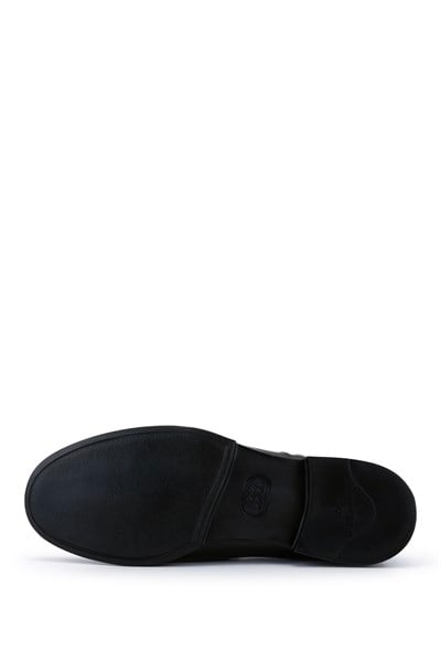 Tamer Tanca Erkek Hakiki Deri Siyah Loafer Ayakkabı