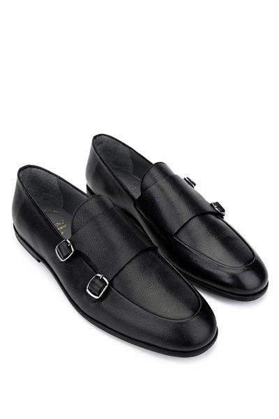 Tamer Tanca Erkek Hakiki Deri Siyah Loafer Ayakkabı