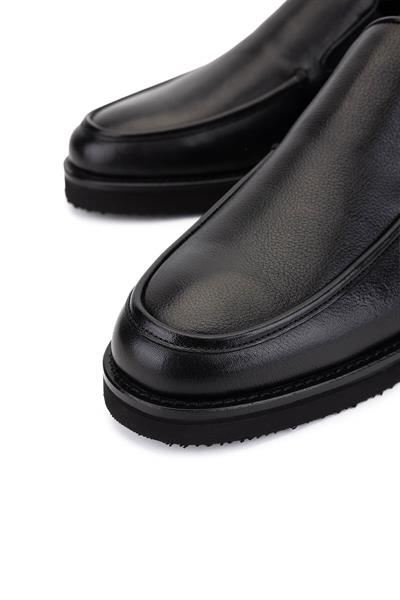 Tamer Tanca Erkek Hakiki Deri Siyah Loafer Ayakkabı