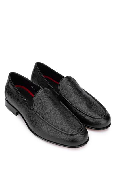 Tamer Tanca Erkek Hakiki Deri Siyah Loafer Ayakkabı
