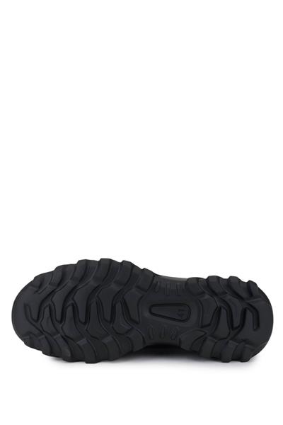 Tamer Tanca Erkek Hakiki Deri Siyah Mat/Haki Sneakers & Spor Ayakkabı