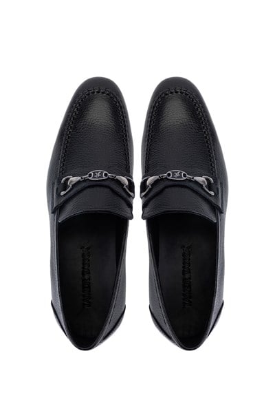 Tamer Tanca Erkek Hakiki Deri Siyah Makosen Ayakkabı