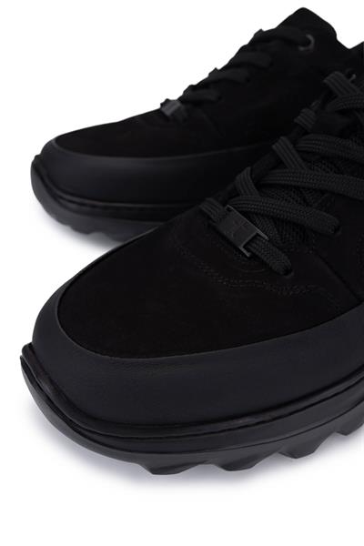 Tamer Tanca Erkek Hakiki Deri Siyah Mat/Siyah Sneakers & Spor Ayakkabı