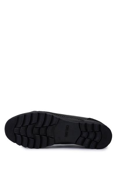 Tamer Tanca Erkek Hakiki Deri Siyah Nubuk Sneakers & Spor Ayakkabı