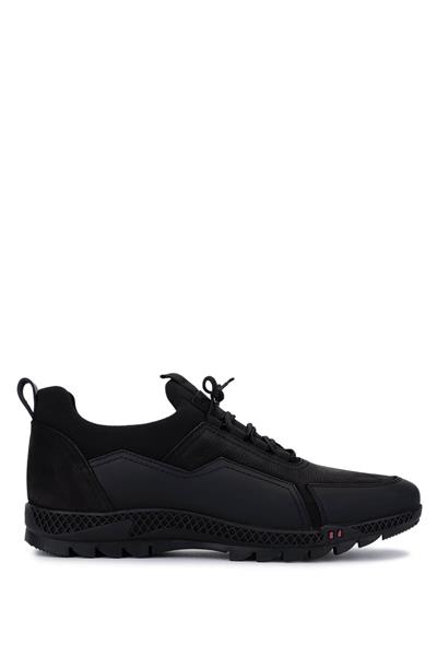 Tamer Tanca Erkek Hakiki Deri Siyah Nubuk Sneakers & Spor Ayakkabı