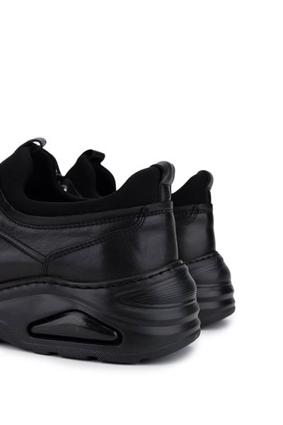 Tamer Tanca Erkek Hakiki Deri Siyah Sneakers & Spor Ayakkabı