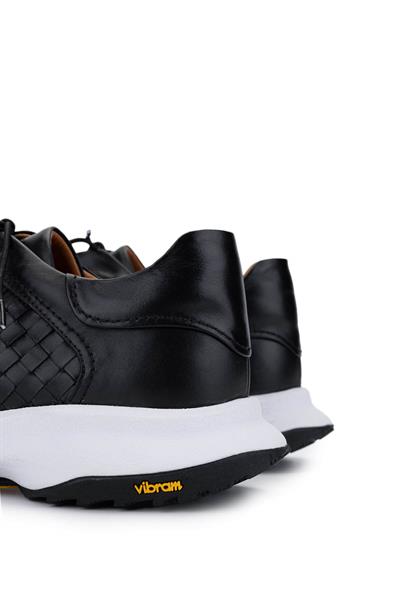Tamer Tanca Erkek Hakiki Deri Siyah Sneakers & Spor Ayakkabı