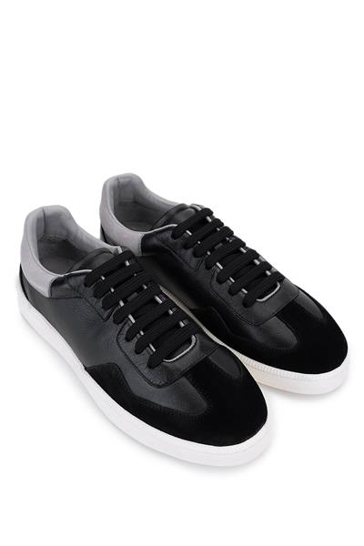 Tamer Tanca Erkek Hakiki Deri Siyah Sneakers & Spor Ayakkabı