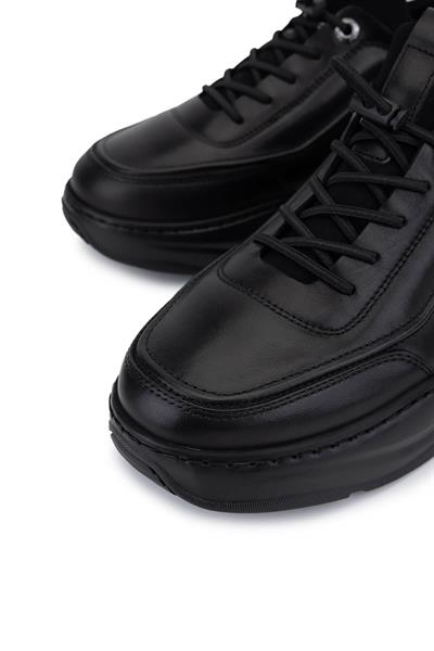 Tamer Tanca Erkek Hakiki Deri Siyah Sneakers & Spor Ayakkabı