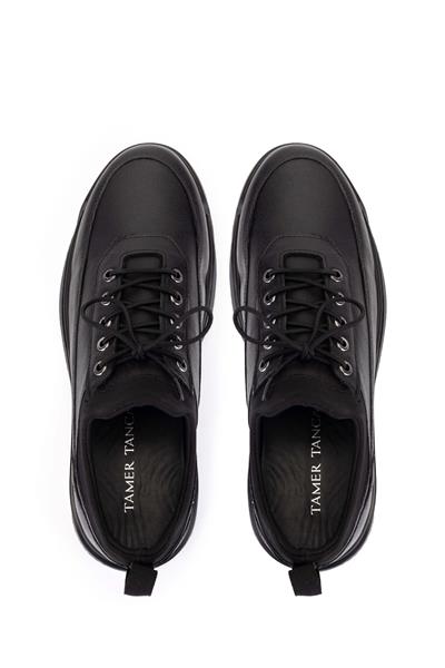 Tamer Tanca Erkek Hakiki Deri Siyah Sneakers & Spor Ayakkabı