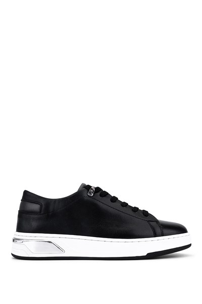 Tamer Tanca Erkek Hakiki Deri Siyah Sneakers & Spor Ayakkabı