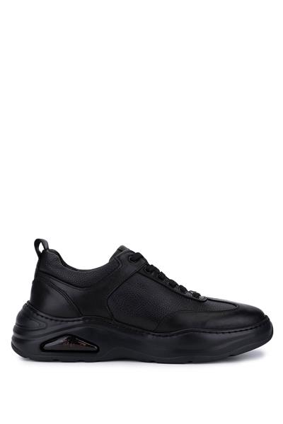 Tamer Tanca Erkek Hakiki Deri Siyah Sneakers & Spor Ayakkabı
