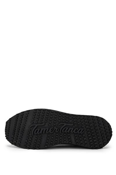 Tamer Tanca Erkek Hakiki Deri Siyah Sneakers & Spor Ayakkabı