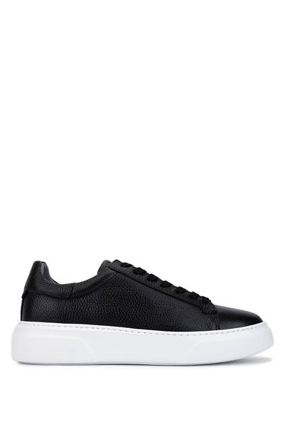 Tamer Tanca Erkek Hakiki Deri Siyah Sneakers & Spor Ayakkabı