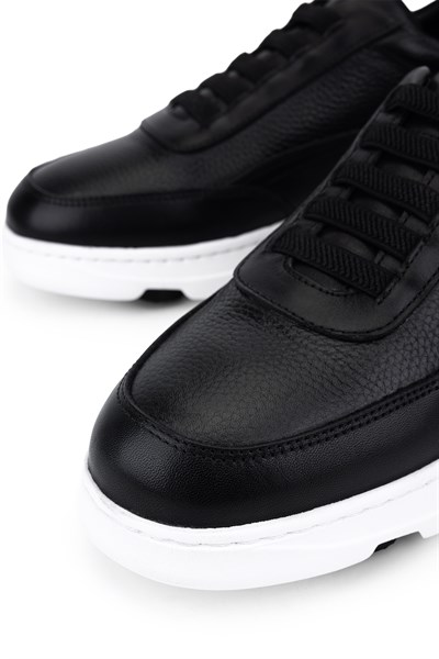Tamer Tanca Erkek Hakiki Deri Siyah Sneakers & Spor Ayakkabı