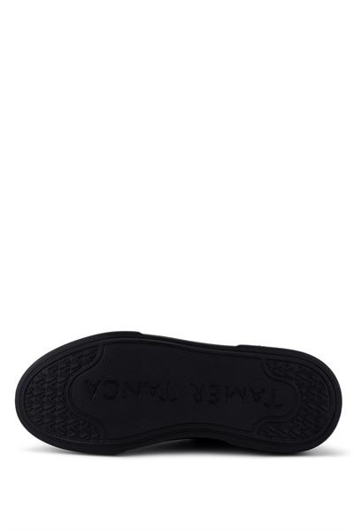 Tamer Tanca Erkek Hakiki Deri Siyah Sneakers & Spor Ayakkabı