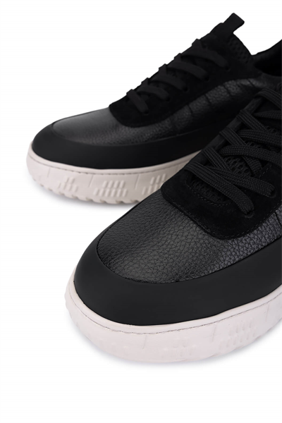 Tamer Tanca Erkek Hakiki Deri Siyah Sneakers & Spor Ayakkabı