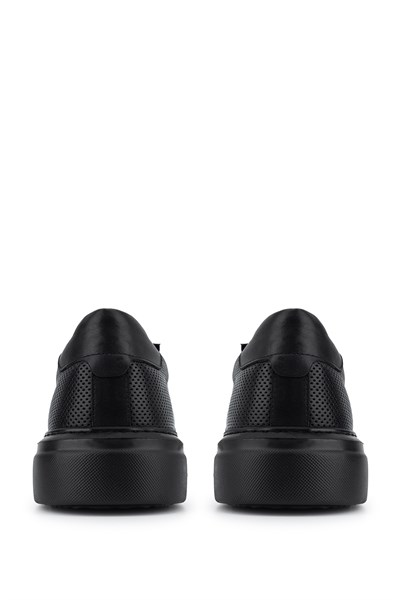 Tamer Tanca Erkek Hakiki Deri Siyah Sneakers & Spor Ayakkabı