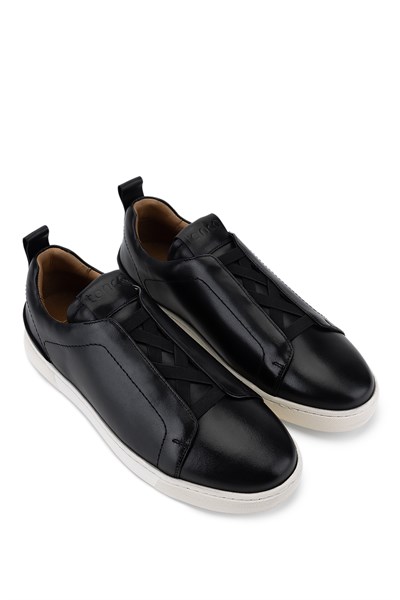 Tamer Tanca Erkek Hakiki Deri Siyah Sneakers & Spor Ayakkabı