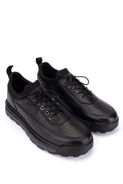 Tamer Tanca Erkek Hakiki Deri Siyah Sneakers & Spor Ayakkabı