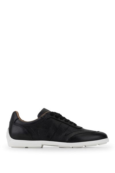 Tamer Tanca Erkek Hakiki Deri Siyah Sneakers & Spor Ayakkabı