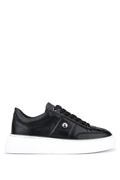Tamer Tanca Erkek Hakiki Deri Siyah Sneakers & Spor Ayakkabı