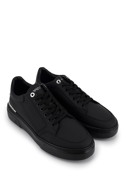 Tamer Tanca Erkek Hakiki Deri Siyah Sneakers & Spor Ayakkabı