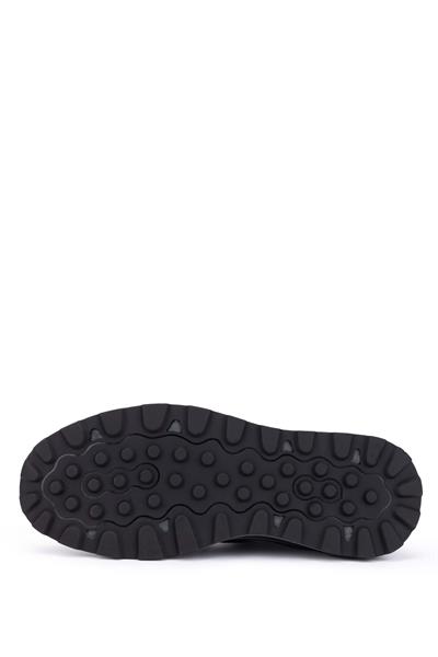 Tamer Tanca Erkek Hakiki Deri Siyah Sneakers & Spor Ayakkabı