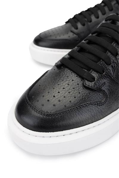 Tamer Tanca Erkek Hakiki Deri Siyah Sneakers & Spor Ayakkabı