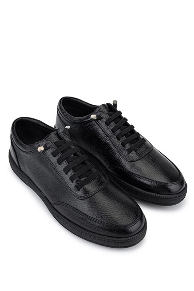 Tamer Tanca Erkek Hakiki Deri Siyah Sneakers & Spor Ayakkabı