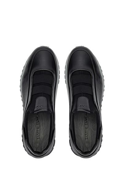 Tamer Tanca Erkek Hakiki Deri Siyah Sneakers & Spor Ayakkabı