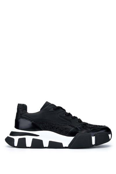 Tamer Tanca Erkek Hakiki Deri Siyah Sneakers & Spor Ayakkabı