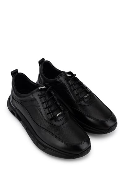 Tamer Tanca Erkek Hakiki Deri siyah Sneakers & Spor Ayakkabı