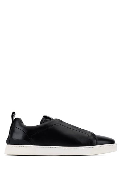 Tamer Tanca Erkek Hakiki Deri Siyah Sneakers & Spor Ayakkabı