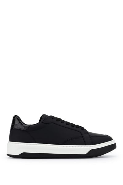 Tamer Tanca Erkek Hakiki Deri Siyah Sneakers & Spor Ayakkabı