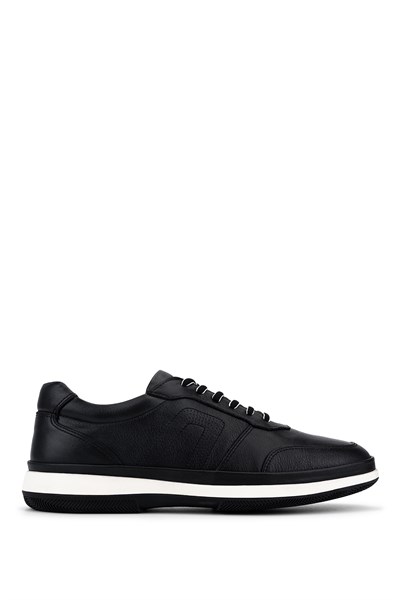 Tamer Tanca Erkek Hakiki Deri Siyah Sneakers & Spor Ayakkabı