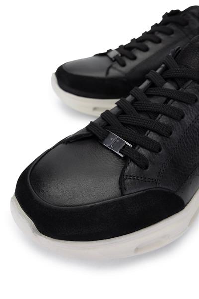 Tamer Tanca Erkek Hakiki Deri Siyah Sneakers & Spor Ayakkabı
