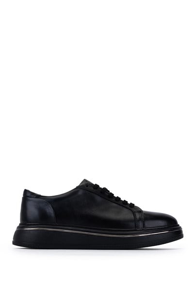 Tamer Tanca Erkek Hakiki Deri Siyah Sneakers & Spor Ayakkabı