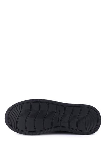 Tamer Tanca Erkek Hakiki Deri Siyah Sneakers & Spor Ayakkabı