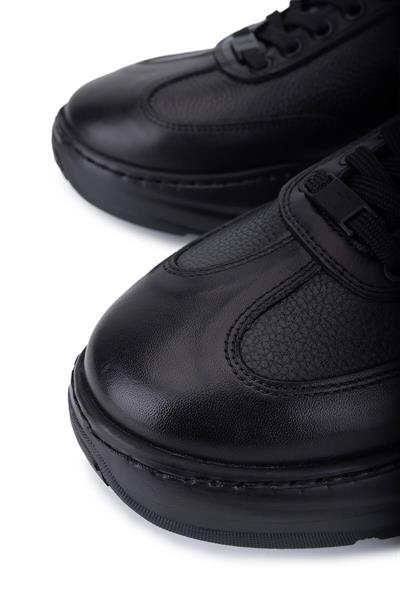 Tamer Tanca Erkek Hakiki Deri Siyah Sneakers & Spor Ayakkabı