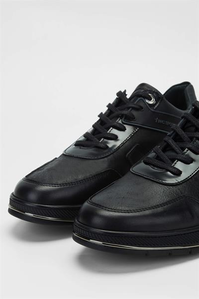 Tamer Tanca Erkek Hakiki Deri Siyah Sneakers & Spor Ayakkabı