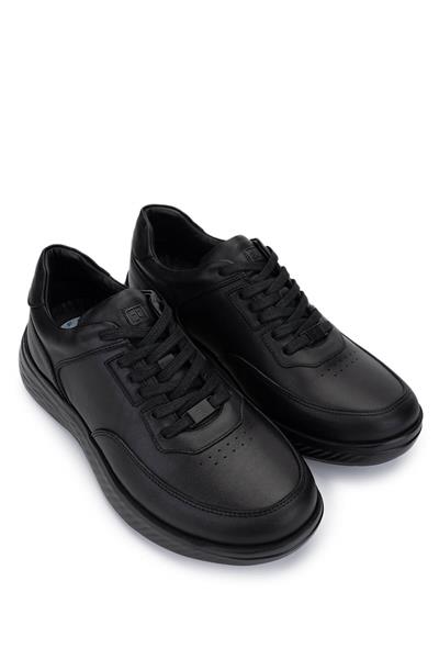 Tamer Tanca Erkek Hakiki Deri Siyah Sneakers & Spor Ayakkabı