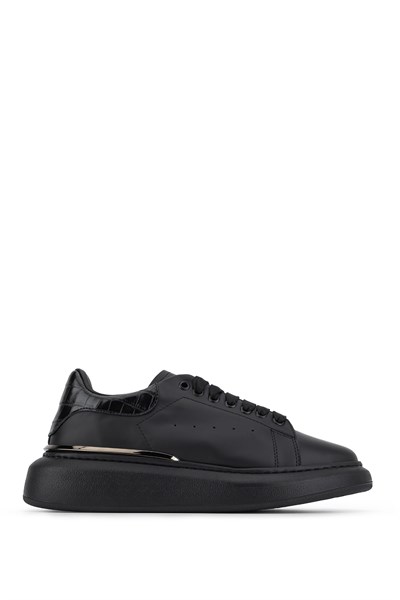 Tamer Tanca Erkek Hakiki Deri Siyah Sneakers & Spor Ayakkabı