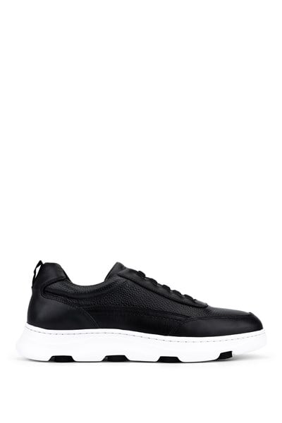 Tamer Tanca Erkek Hakiki Deri Siyah Sneakers & Spor Ayakkabı