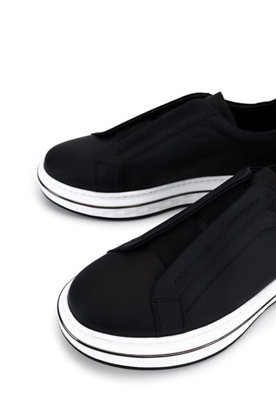 Tamer Tanca Erkek Hakiki Deri Siyah Sneakers & Spor Ayakkabı