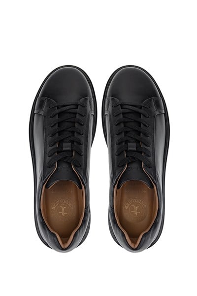Tamer Tanca Erkek Hakiki Deri Siyah Sneakers & Spor Ayakkabı