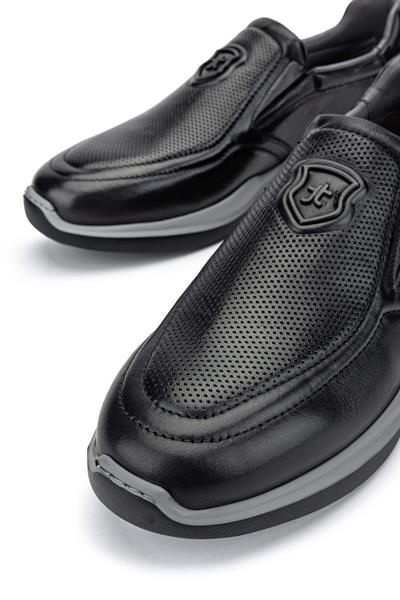 Tamer Tanca Erkek Hakiki Deri Siyah Sneakers & Spor Ayakkabı