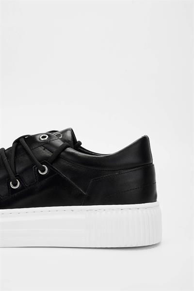 Tamer Tanca Erkek Hakiki Deri Siyah Sneakers & Spor Ayakkabı